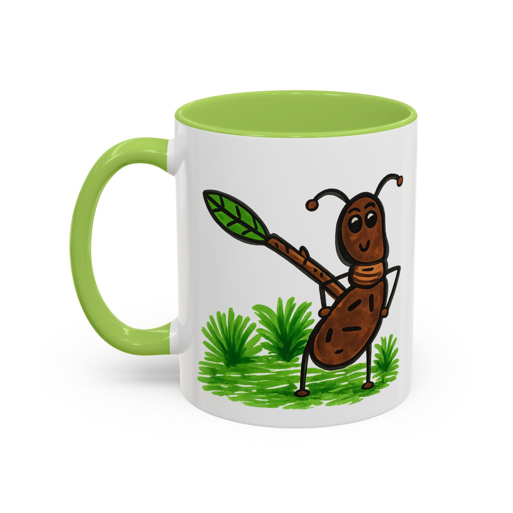 Hand-Drawn Dancing Ant Illustration Mug | Accent Coffee Mug