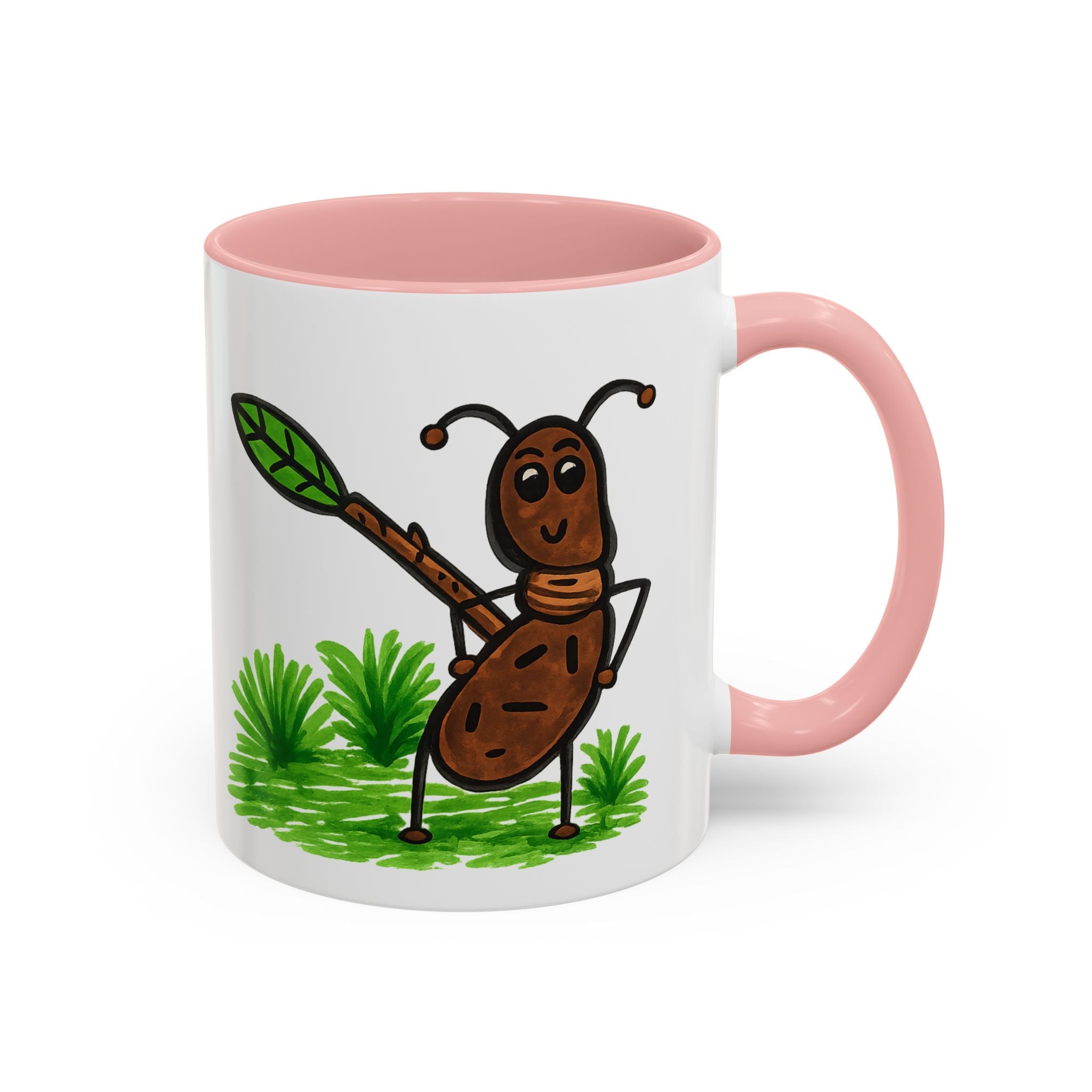 Hand-Drawn Dancing Ant Illustration Mug | Accent Coffee Mug