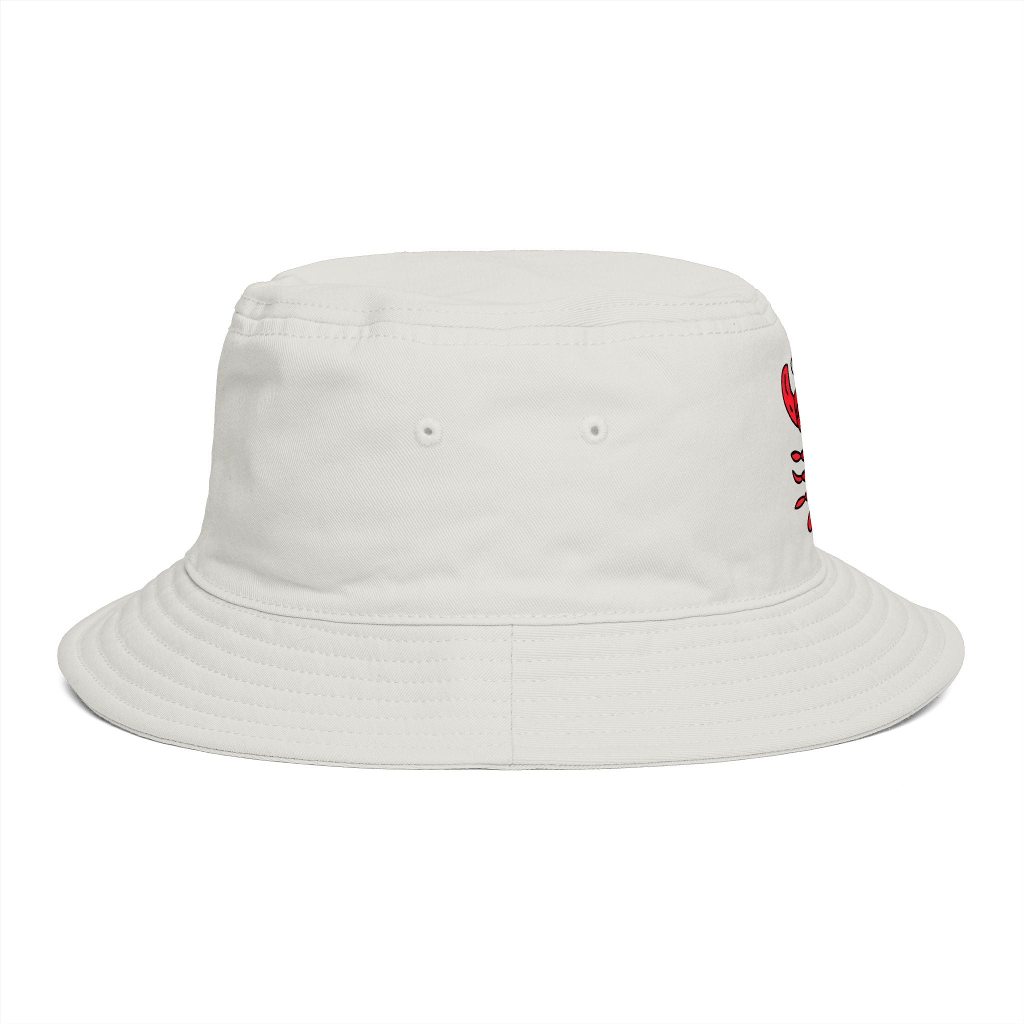 Hand-Drawn Red Lobster Illustration Bucket Hat | Cute Lobster Beach Summer