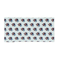 Hand-Drawn Patriotic Owl Illustration Beach Towel | Red & Blue Cartoon Owls, American Print