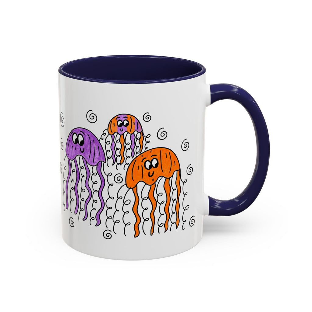 Hand-Drawn Cute Jellyfish Pattern Mug | Accent Coffee Mug 11oz or 15oz