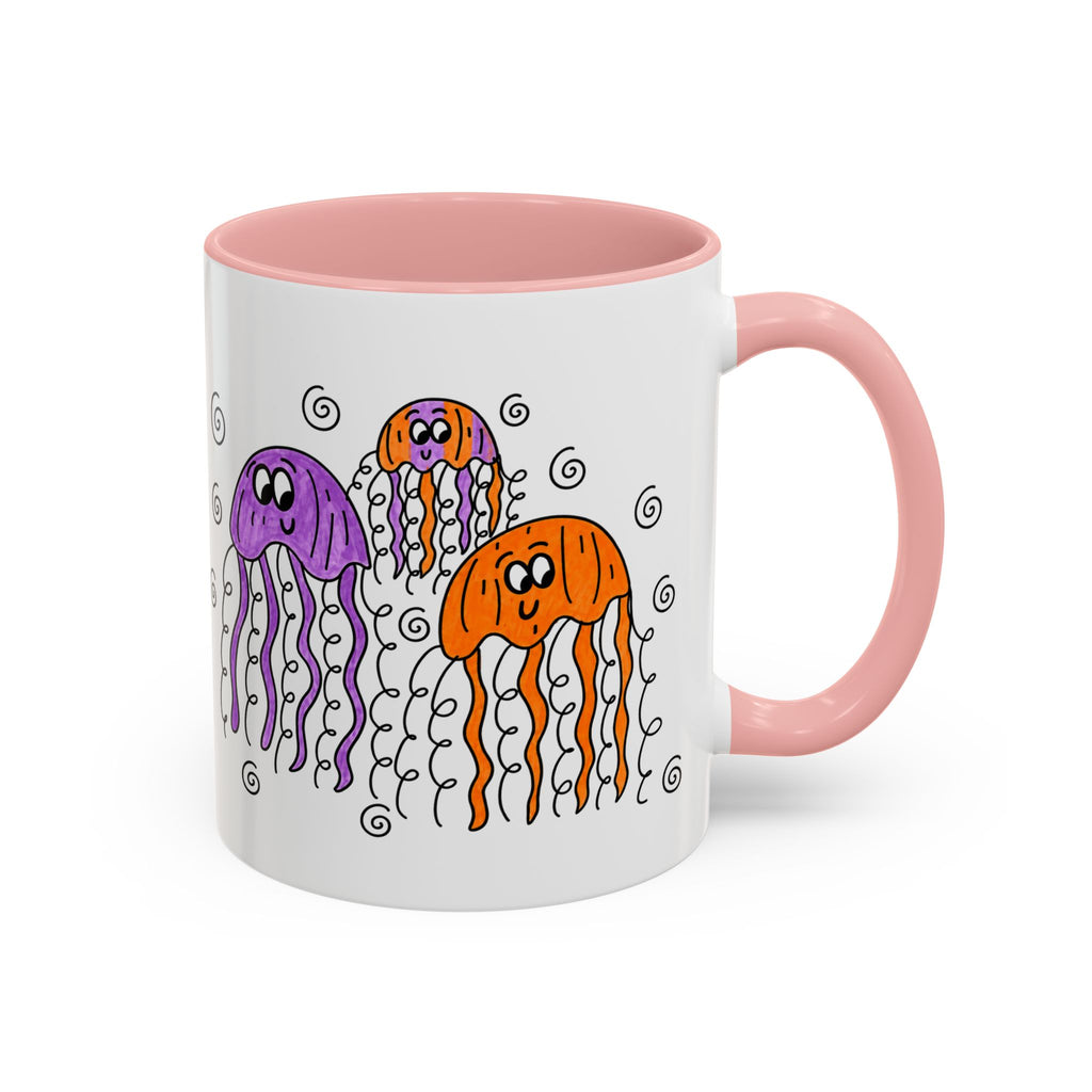 Hand-Drawn Cute Jellyfish Pattern Mug | Accent Coffee Mug 11oz or 15oz