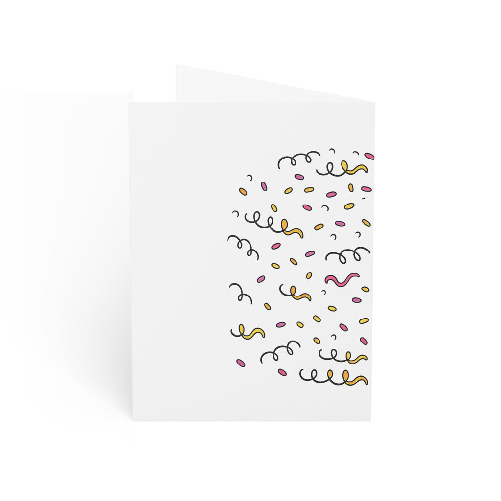 Cute Ice Cream Birthday Card, Hand Drawn Happy Birthday Card, Whimsical Dessert Greeting Card, Funny Cake Card for Friend
