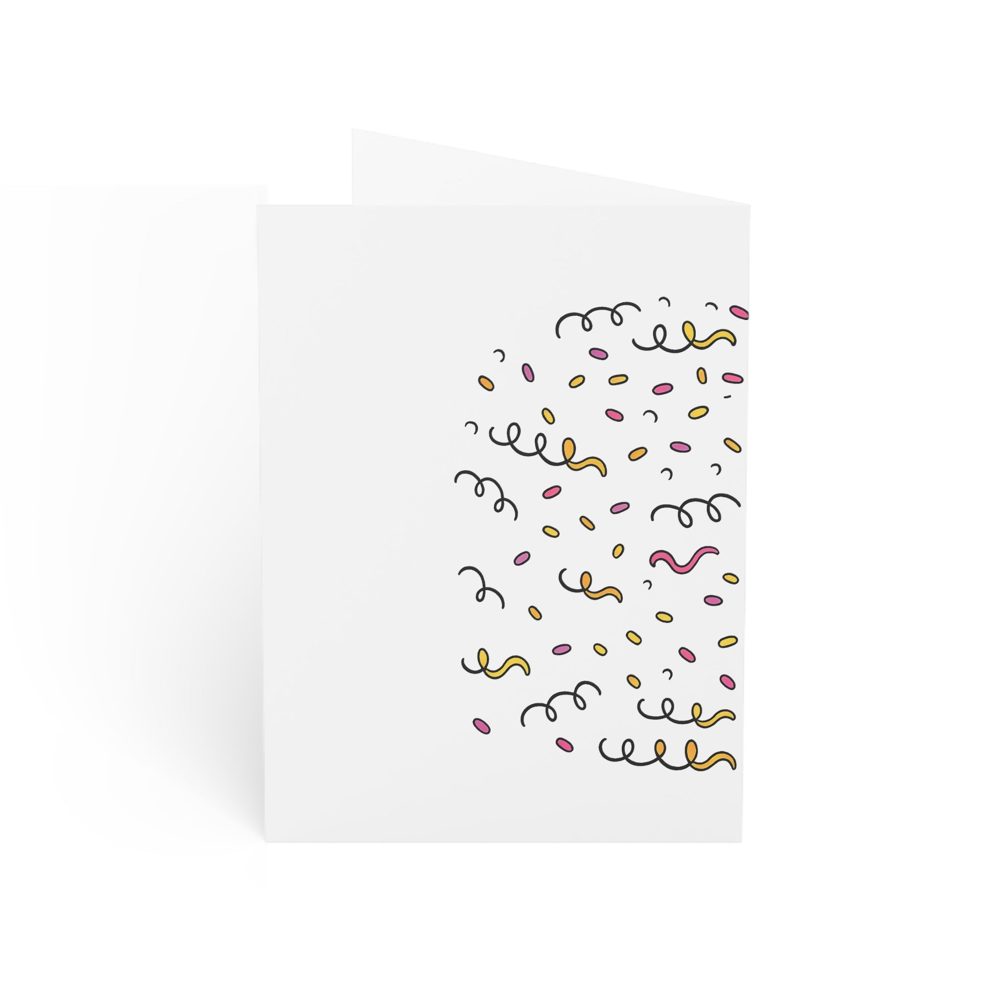 Cute Ice Cream Birthday Card, Hand Drawn Happy Birthday Card, Whimsical Dessert Greeting Card, Funny Cake Card for Friend