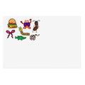 Cute Cartoon Food & Animal Sticker Sheet | Burger Crab Ant Bow Alligator Caterpillar Cat