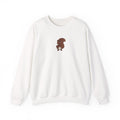 Hand-Drawn Cute Chocolate Squirrel Crewneck Sweatshirt | Tiny Chestnut Squirrel Design