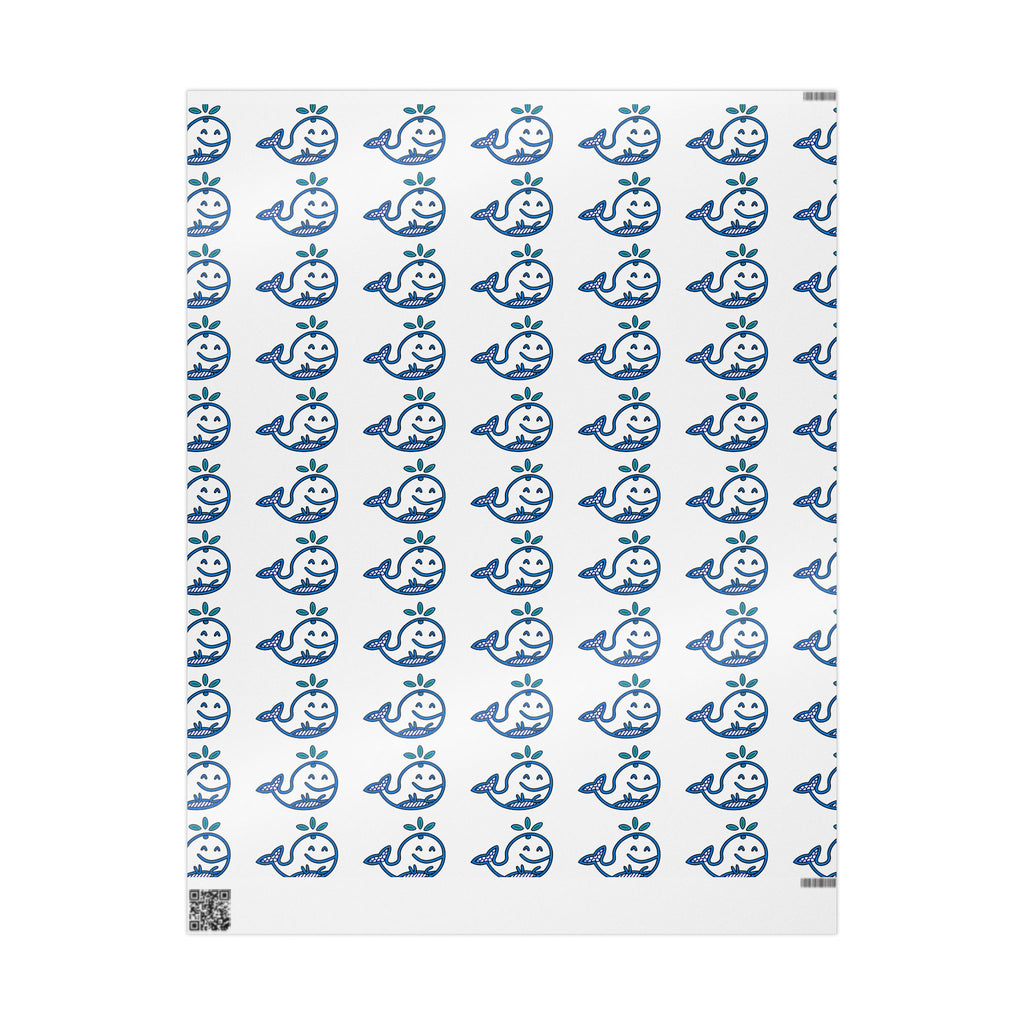Hand-Drawn Whale Pattern Wrapping Paper | Nautical Ocean Gift Wrap