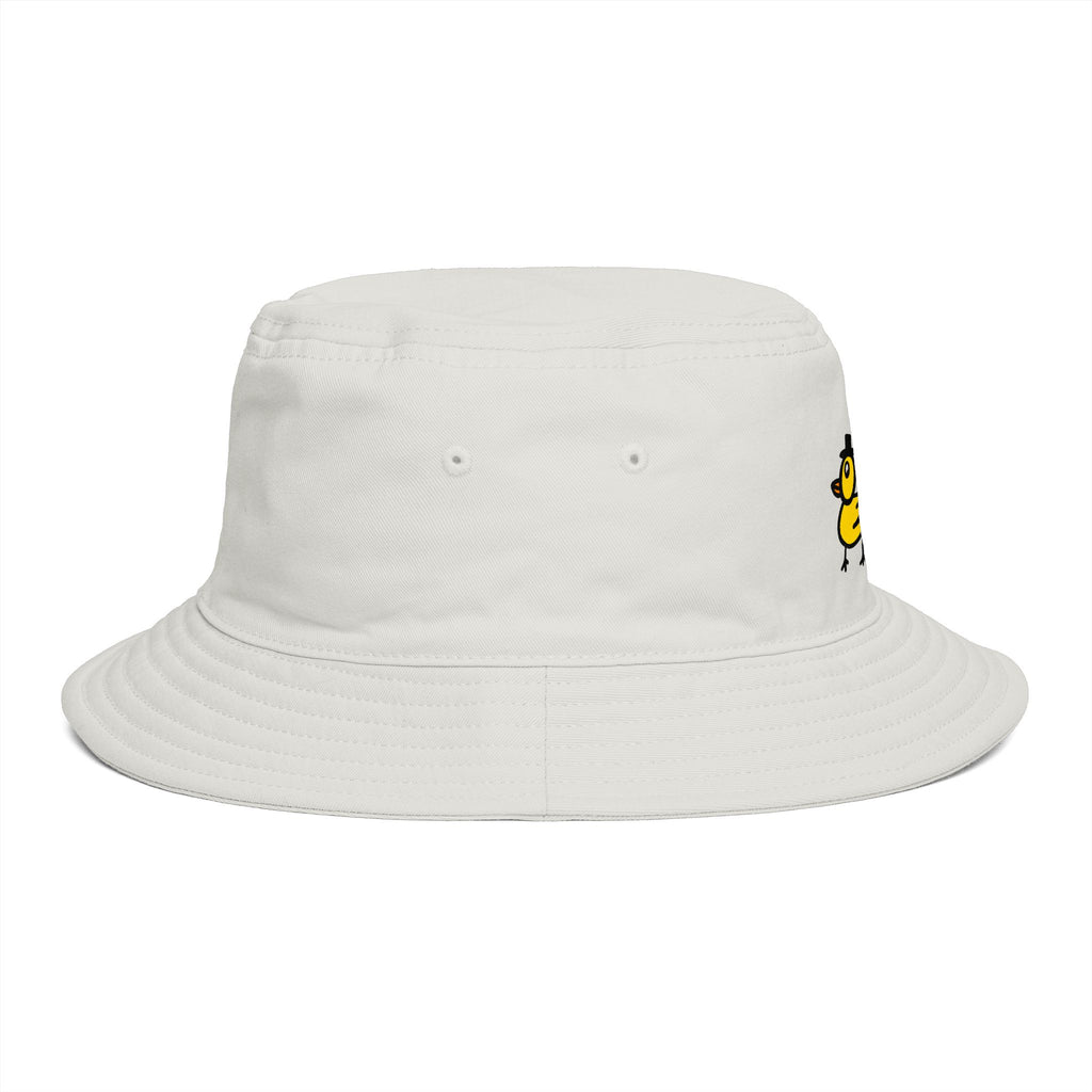 Hand-Drawn Mama and Baby Chicks Bucket Hat | Cute Yellow Chick