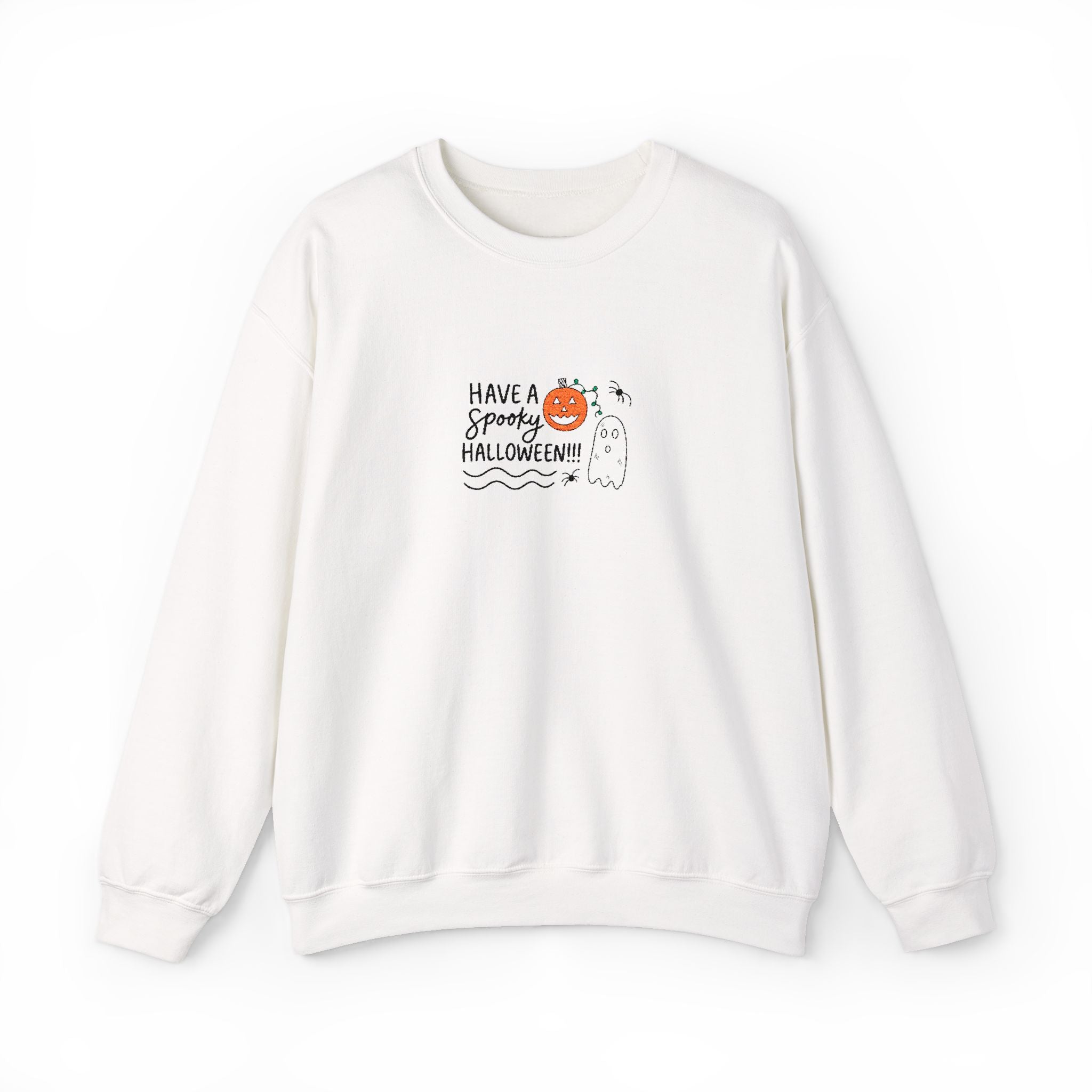 Hand-Drawn Have a Spooky Halloween Ghost Pumpkin Sweatshirt | Halloween Crewneck