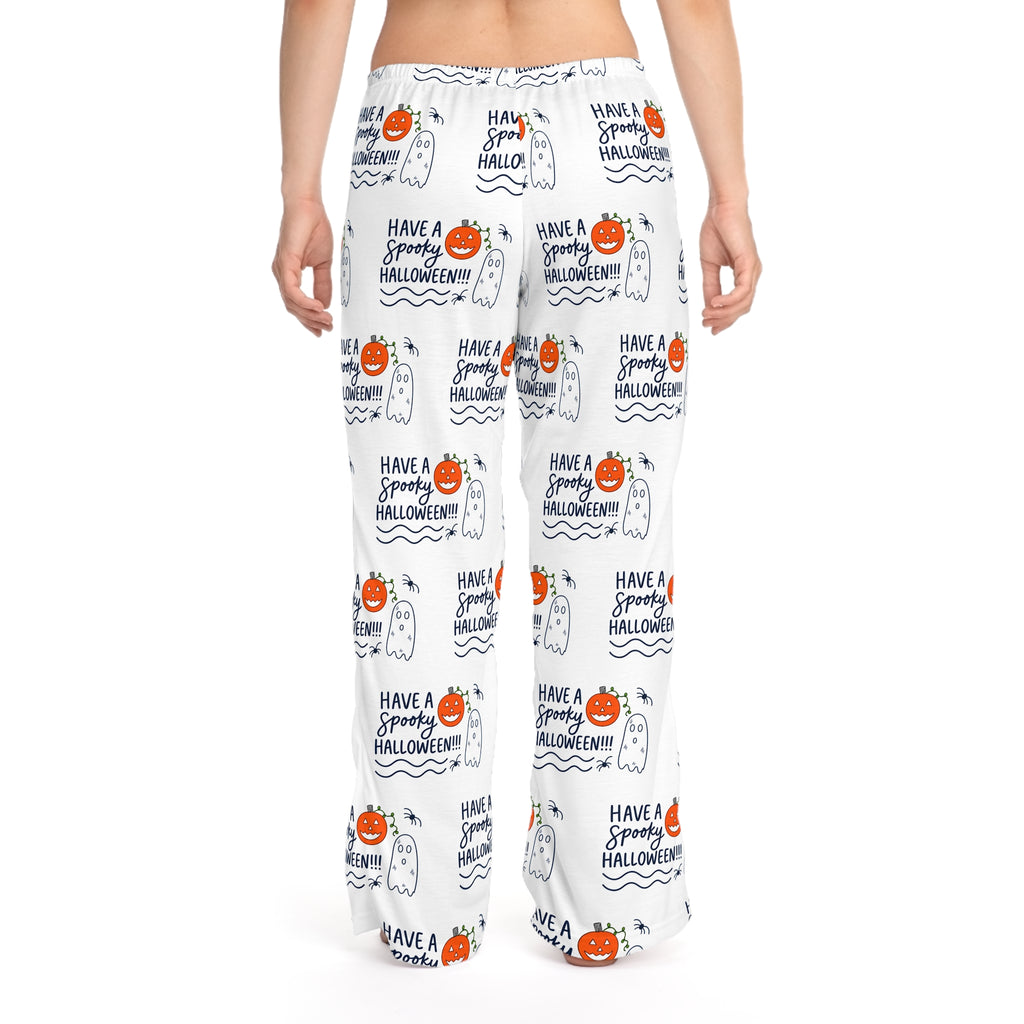 Hand-Drawn Have a Spooky Halloween Pattern Pajama Pants | Halloween Pajama Pants