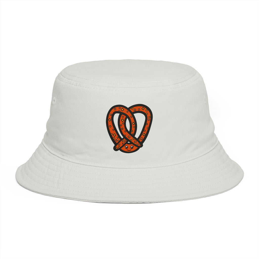 Hand-Drawn Pretzel Illustration Bucket Hat | Snack Food Graphic, Bakery Theme