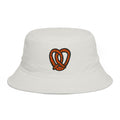Hand-Drawn Pretzel Illustration Bucket Hat | Snack Food Graphic, Bakery Theme