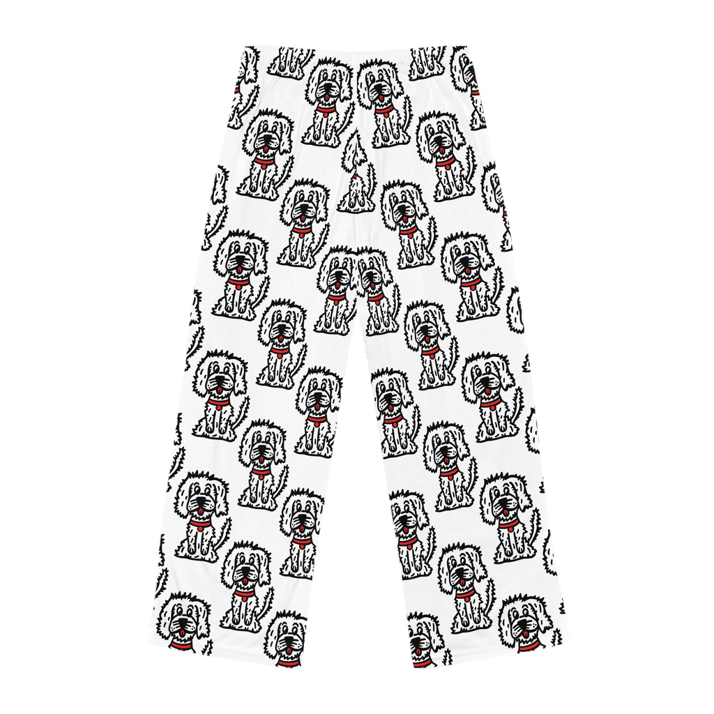 Hand-Drawn Puppy Pattern Pajama Pants | Cute Dog All-Over Print
