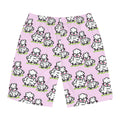 Hand-Drawn Cute Cartoon Sheep Pattern Men's Board Shorts | Pink All-Over Print