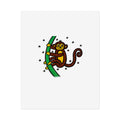 Hand-Drawn Playful Monkey Climbing Tree Poster | Rolled Posters
