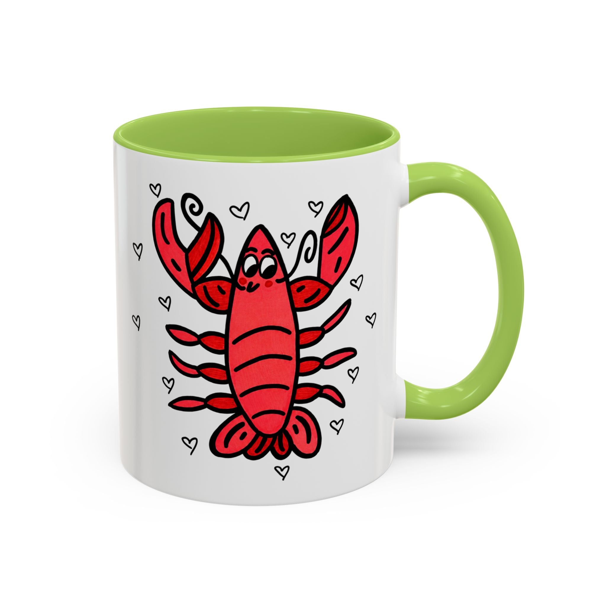 Hand-Drawn Cute Red Lobster Mug | Accent Coffee Mug 11oz 15oz