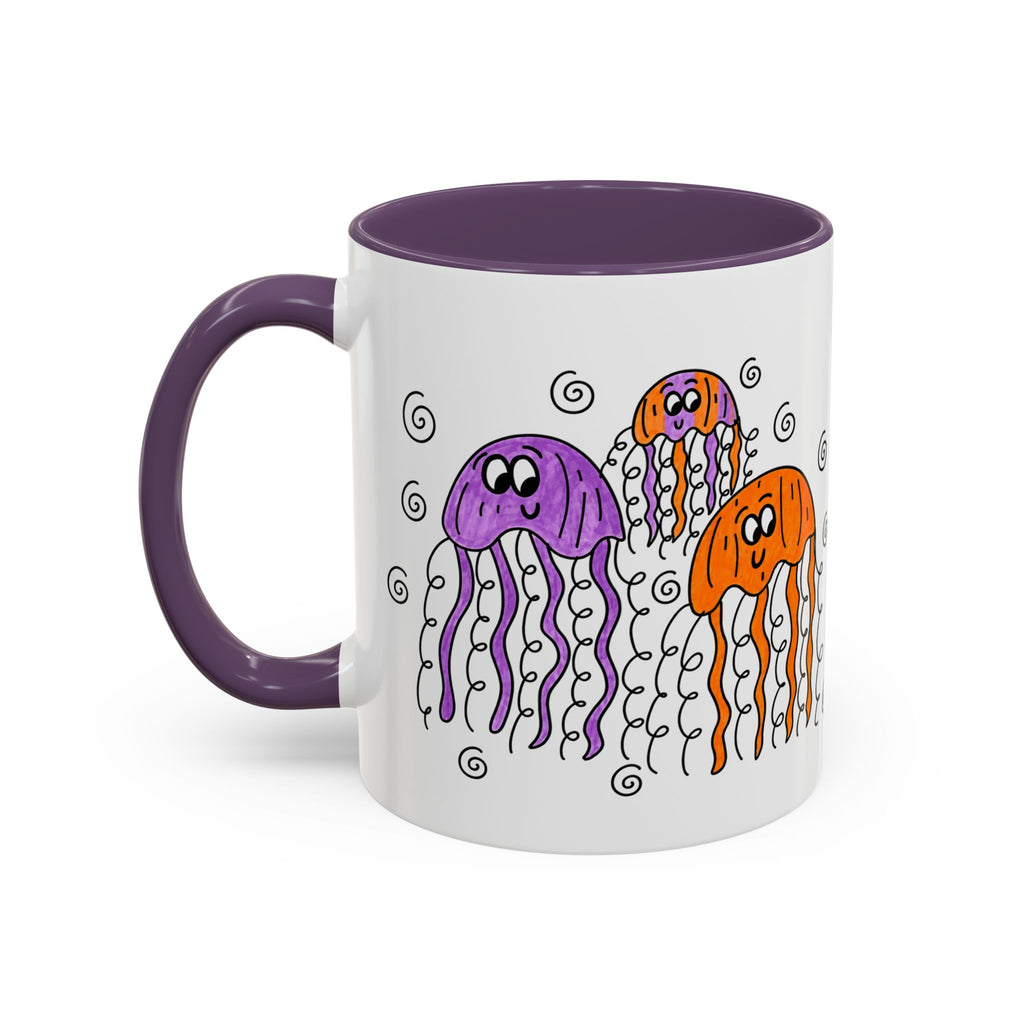 Hand-Drawn Cute Jellyfish Pattern Mug | Accent Coffee Mug 11oz or 15oz