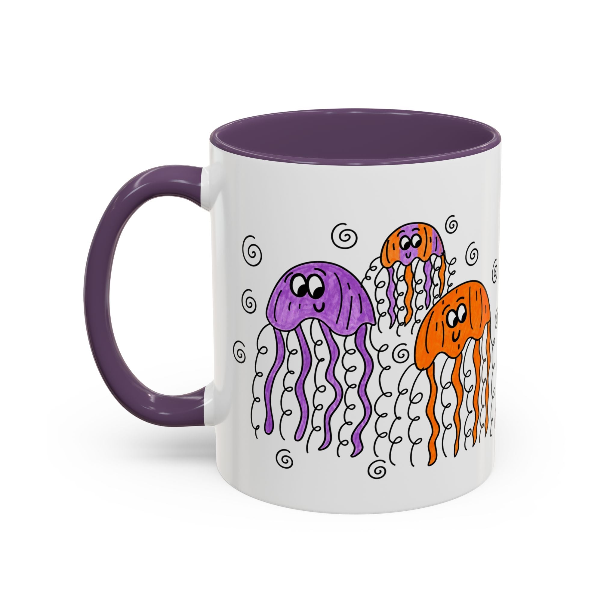 Hand-Drawn Cute Jellyfish Pattern Mug | Accent Coffee Mug 11oz or 15oz
