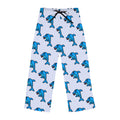 Hand-Drawn Blue Dolphin Pattern Pajama Pants | All-Over Print