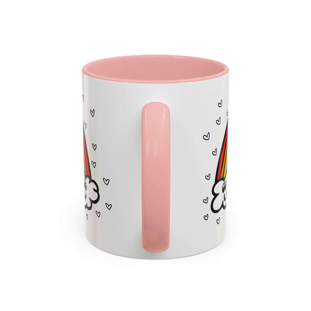 Hand-Drawn Smiling Rainbow Clouds mug | Accent Coffee Mug 11oz or 15oz