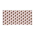 Hand-Drawn Brown Squirrel Pattern Beach Towel | Cute Repeat Animal Print