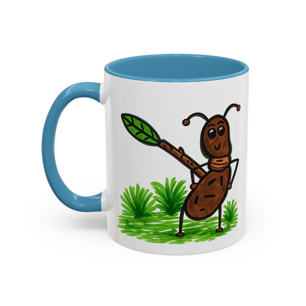 Hand-Drawn Dancing Ant Illustration Mug | Accent Coffee Mug