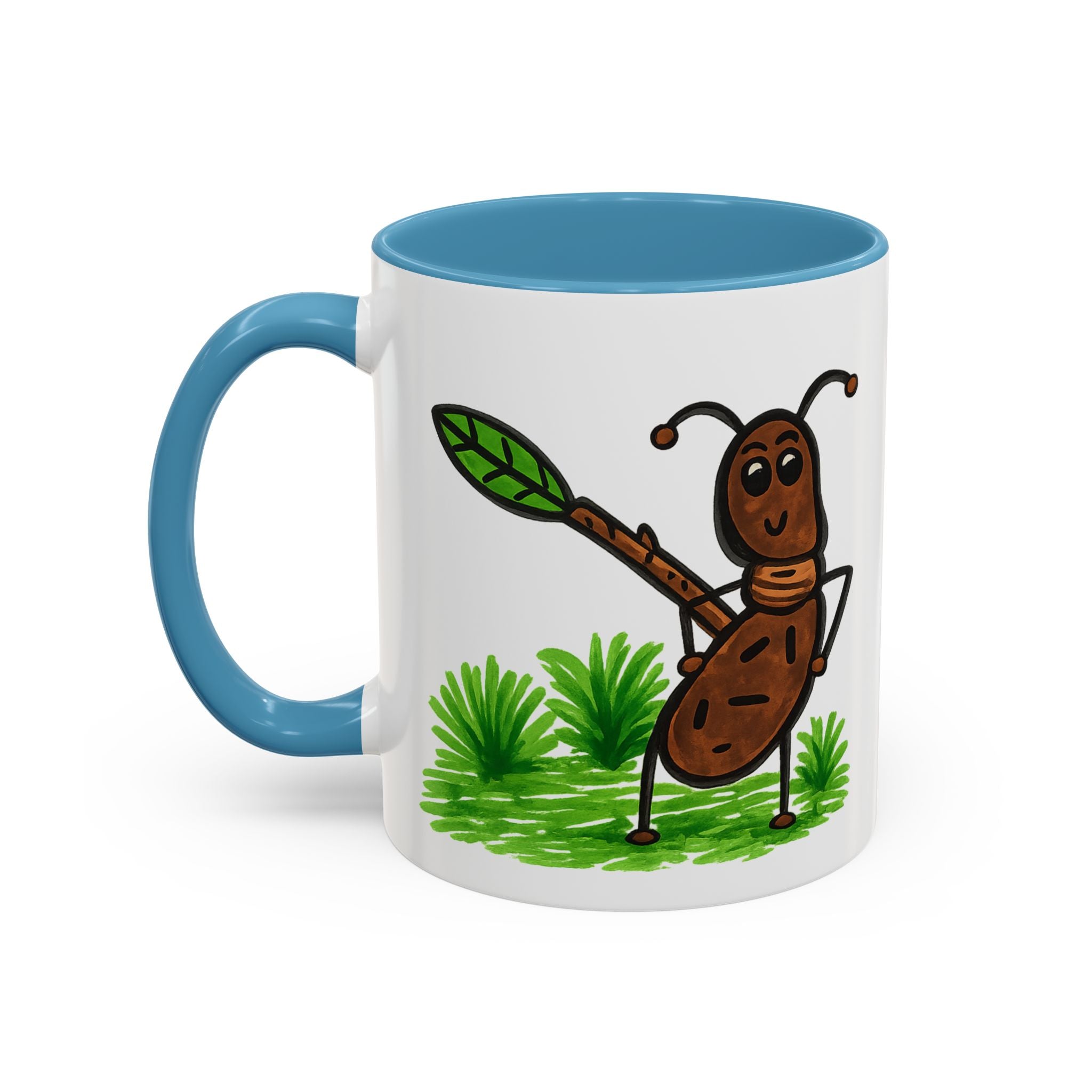Hand-Drawn Dancing Ant Illustration Mug | Accent Coffee Mug