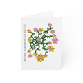 Hand-Drawn Watching You Bloom floral greeting cards | hand-drawn pink orange yellow flowers