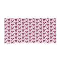 Hand-Drawn Pink Bow Pattern Beach Towel | Repeating Ribbon Design