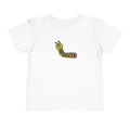 Hand-Drawn Smiling Caterpillar Toddler Tee | Cute Inchworm Graphic