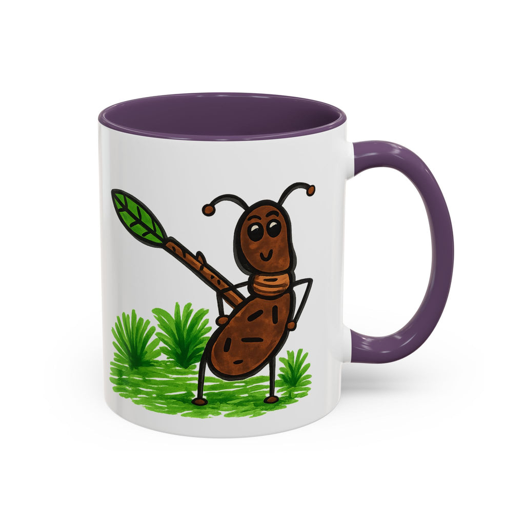 Hand-Drawn Dancing Ant Illustration Mug | Accent Coffee Mug