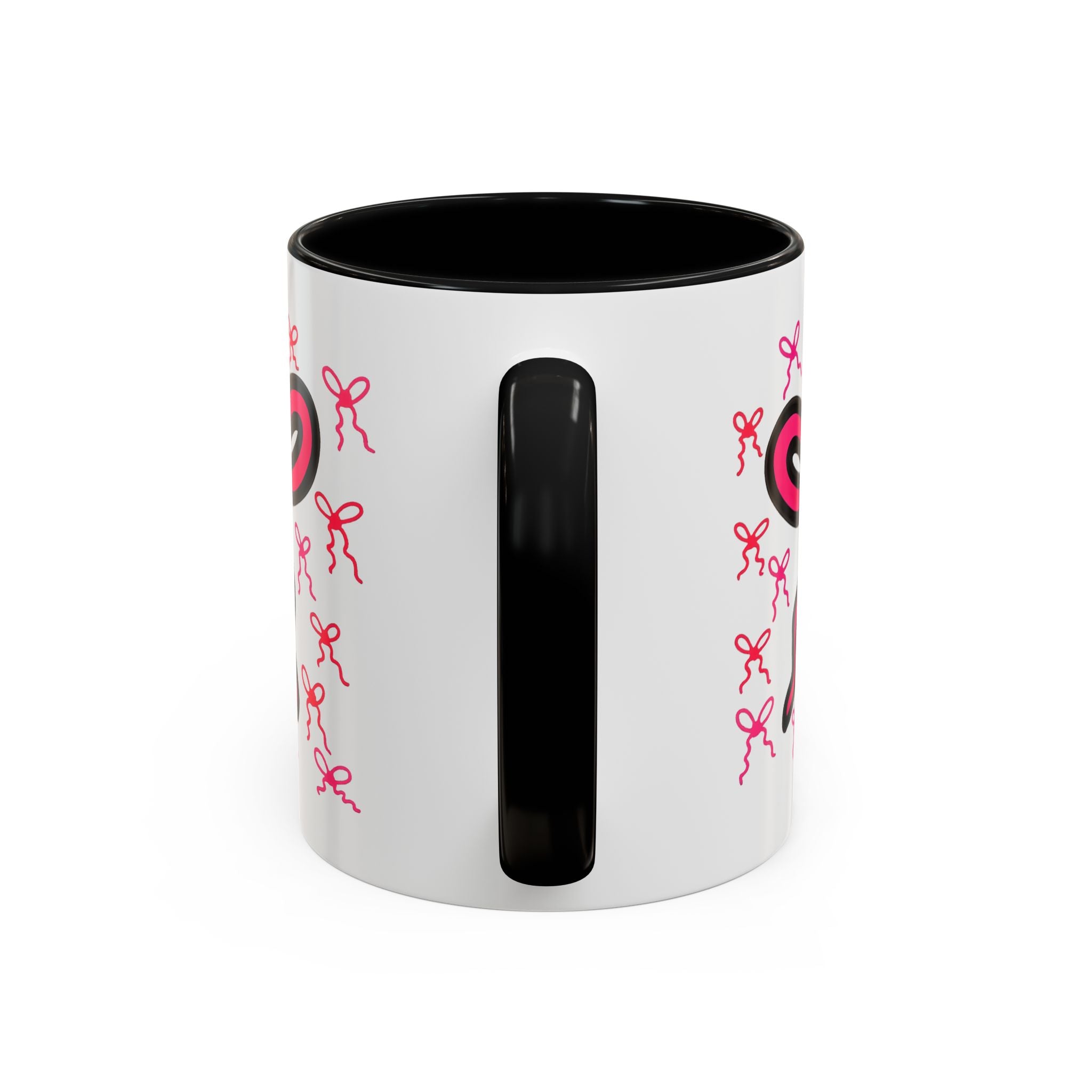 Hand-Drawn Pink Bow Bunny Mug | Accent Coffee Mug