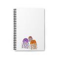 Hand-Drawn Cute Jellyfish Trio Spiral Notebook | Ruled Notebook
