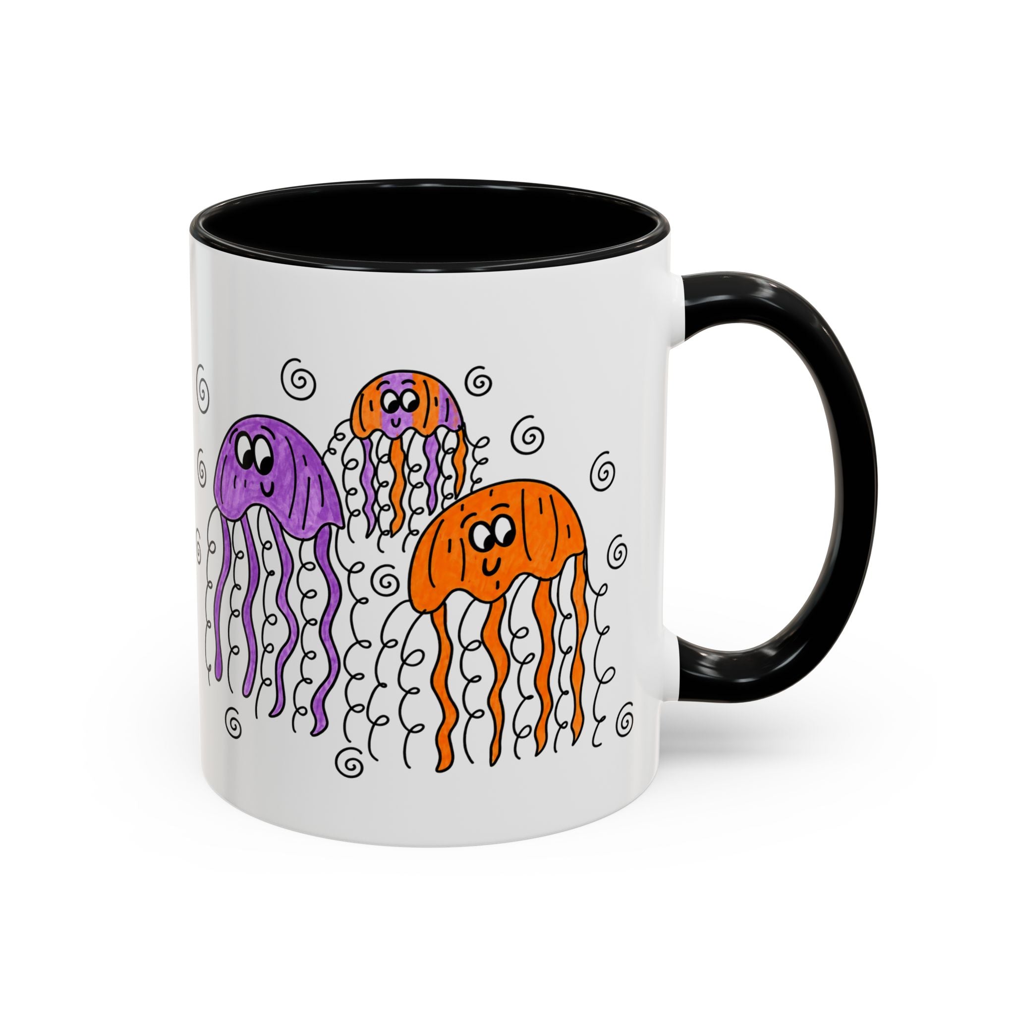 Hand-Drawn Cute Jellyfish Pattern Mug | Accent Coffee Mug 11oz or 15oz
