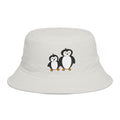 Hand-Drawn Cute Penguin Pair Bucket Hat | Penguins, Winter Animal