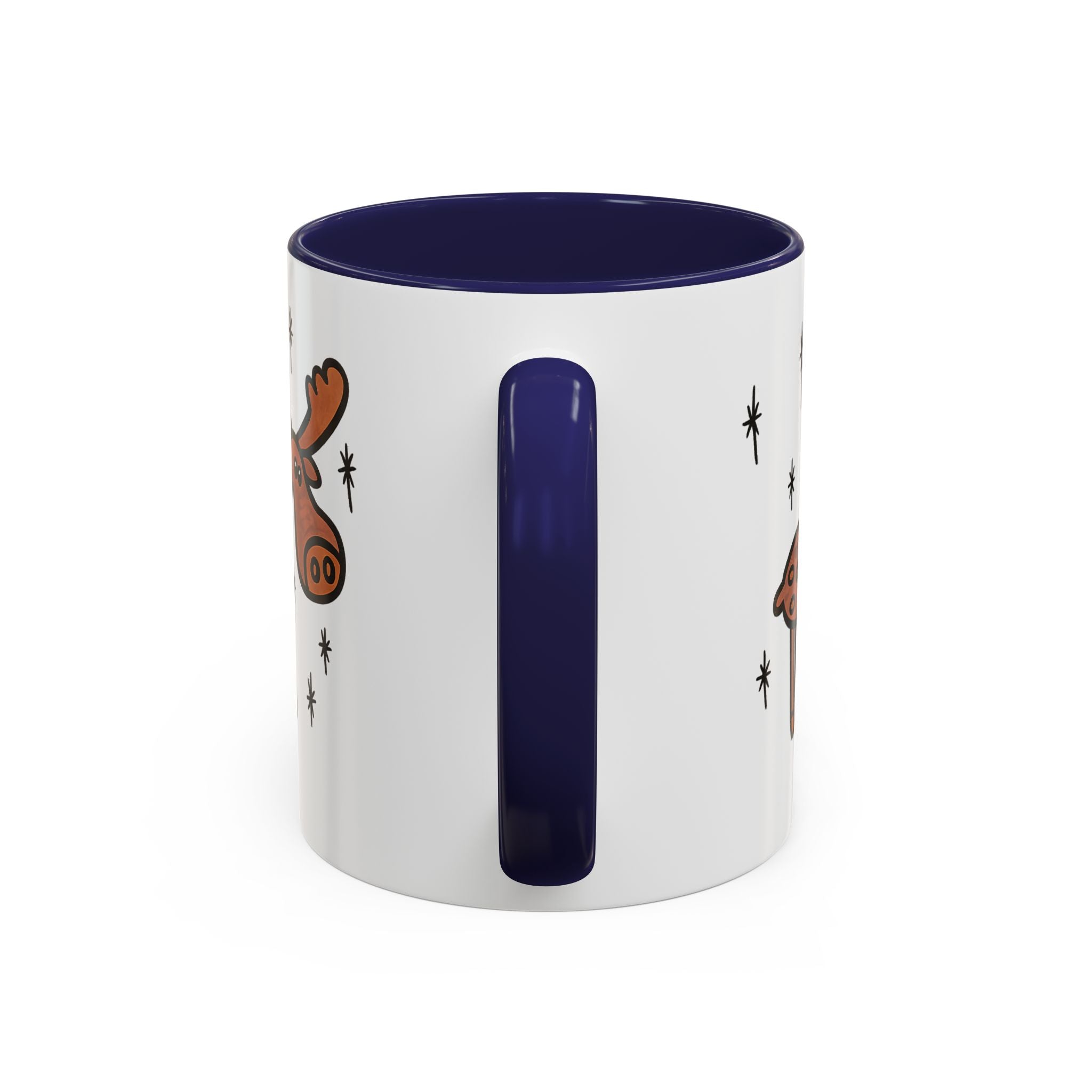 Hand-Drawn Retro Woodland Moose Mug | Accent Coffee Mug 11oz 15oz