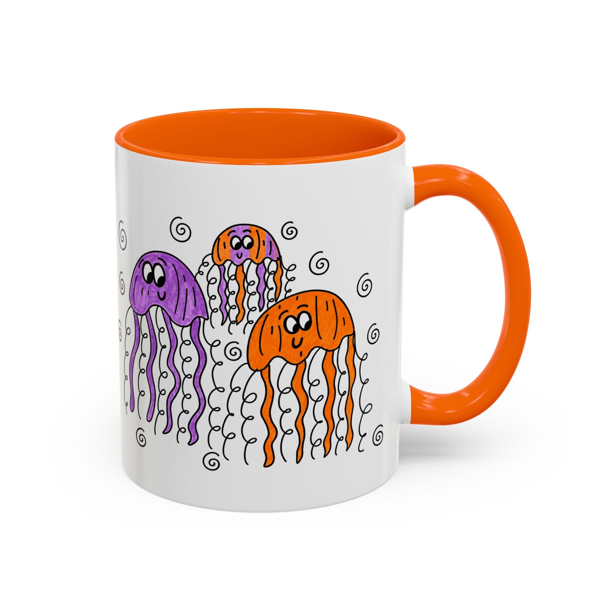Hand-Drawn Cute Jellyfish Pattern Mug | Accent Coffee Mug 11oz or 15oz