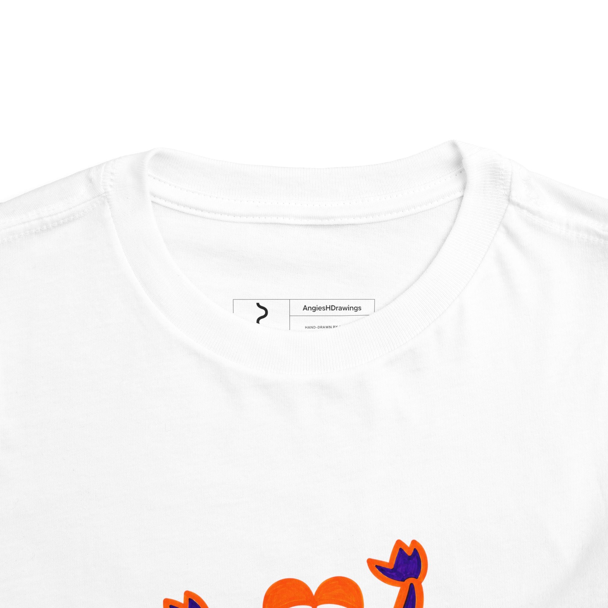 Hand-Drawn Happy Cartoon Crab Toddler Tee | Beach Summer Kids Shirt