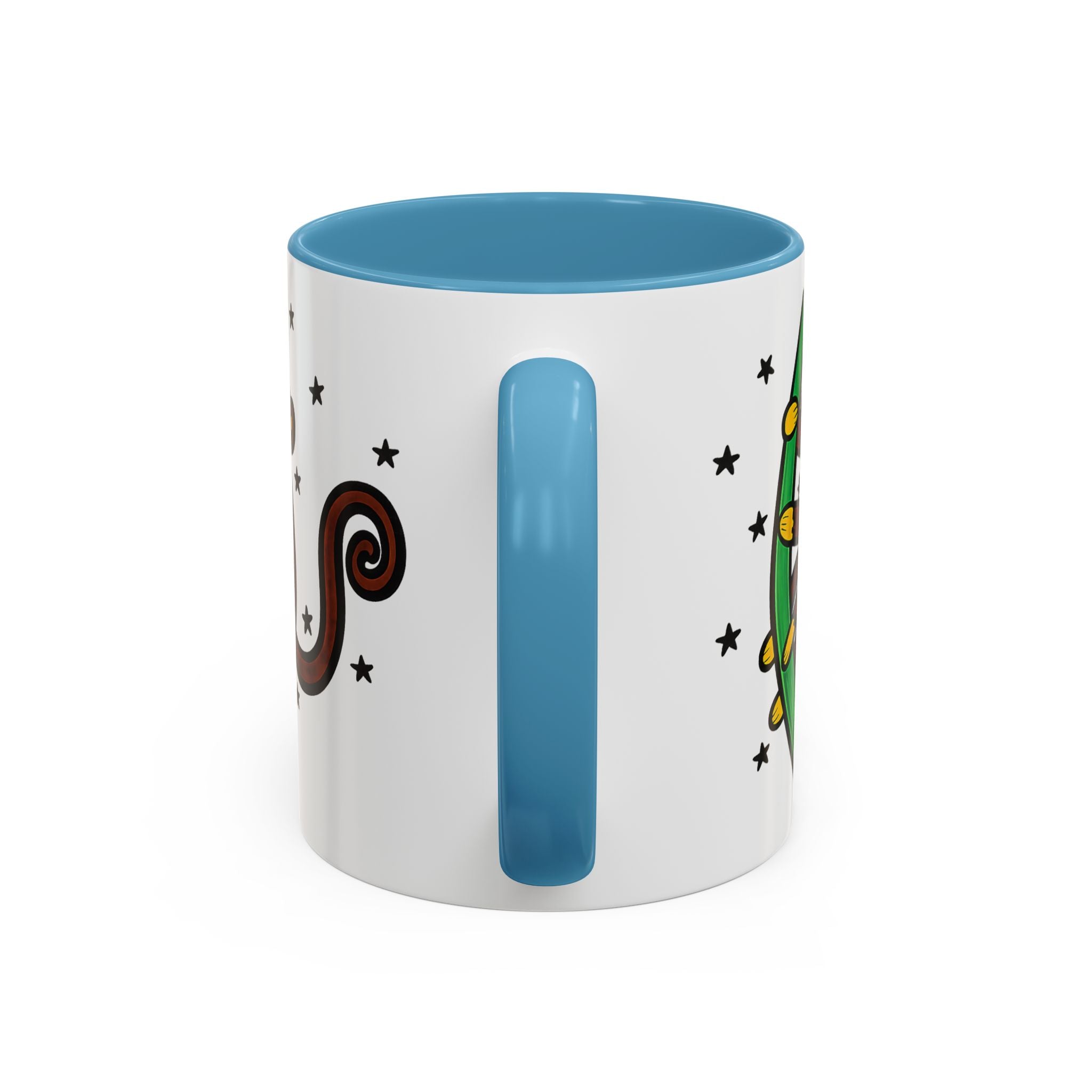 Hand-Drawn Playful Monkey on Vine Coffee Mug | Accent Mug 11oz 15oz