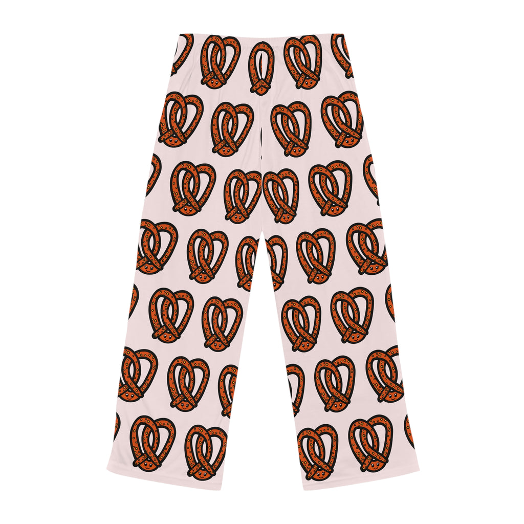 Hand-Drawn Pretzel Pattern Pajama Pants | All-Over Print