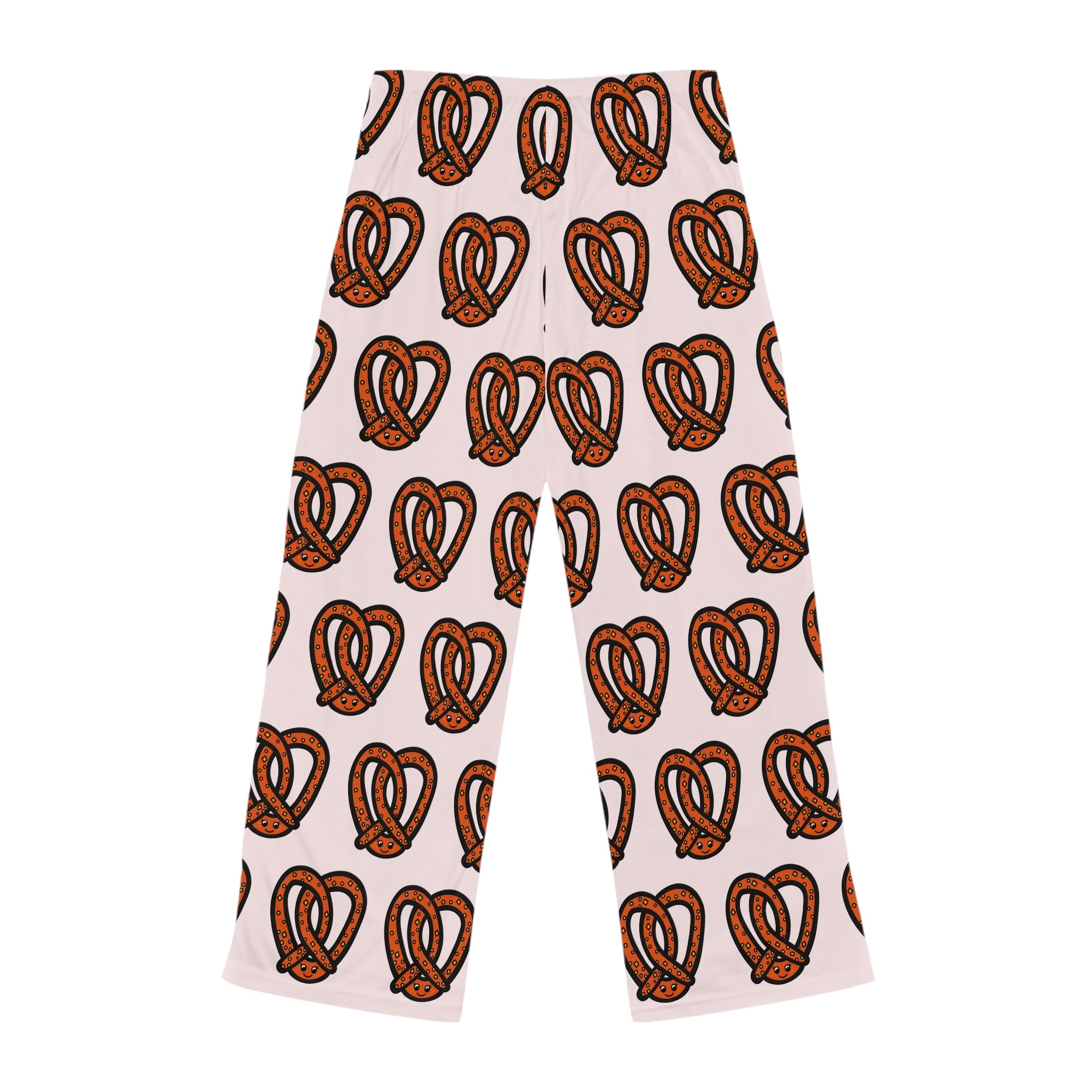 Hand-Drawn Pretzel Pattern Pajama Pants | All-Over Print