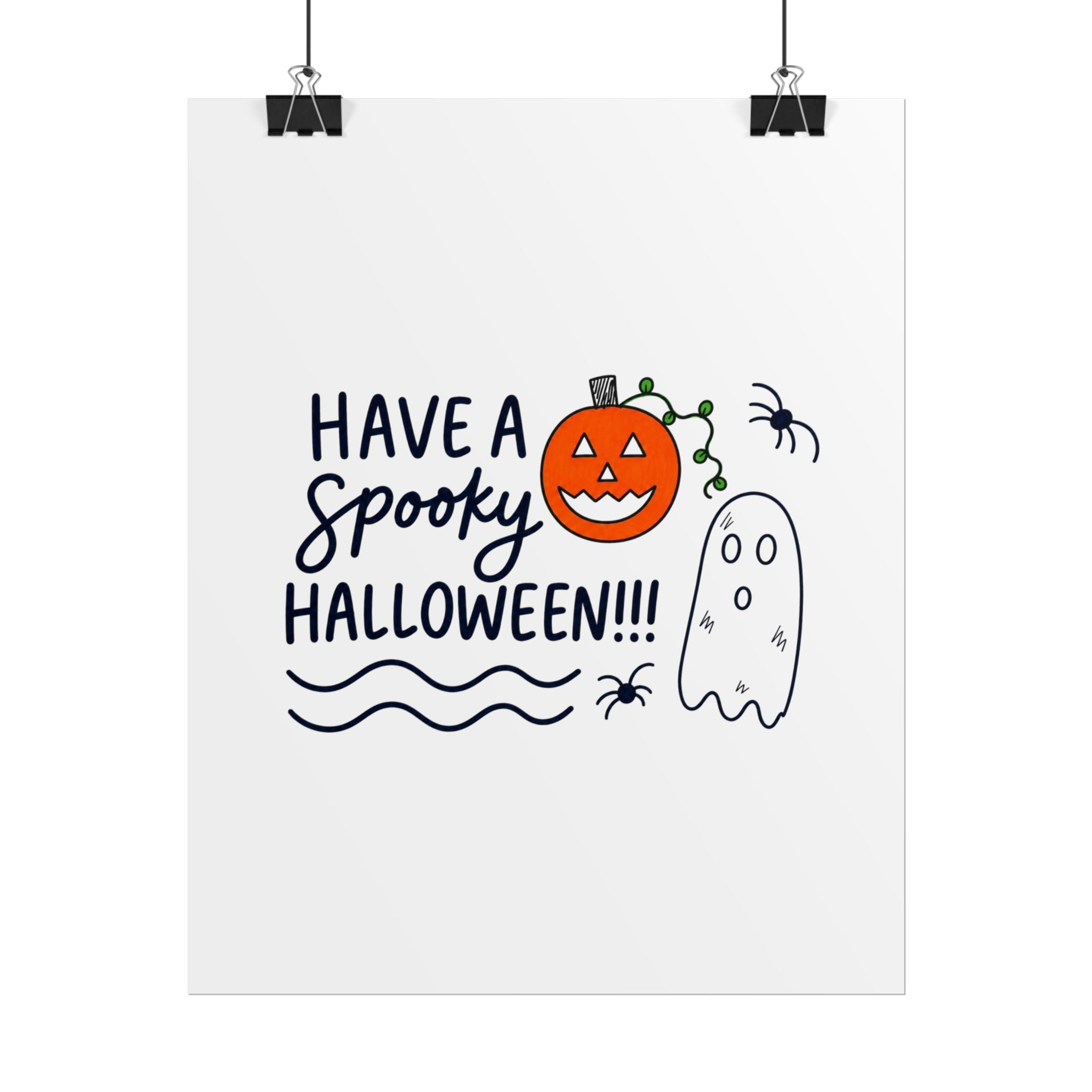 Hand-Drawn Have a Spooky Halloween Poster | Rolled Halloween Wall Art