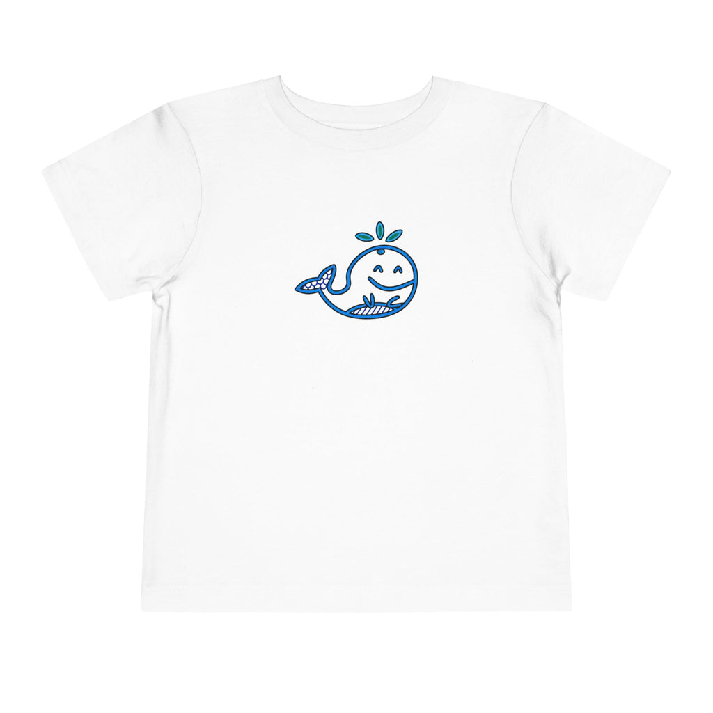Hand-Drawn Smiling Blue Whale graphic tee Toddler Tee | Cute Ocean Animal