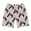 Hand-Drawn Otter Holding Yellow Seashell Pattern Board Shorts