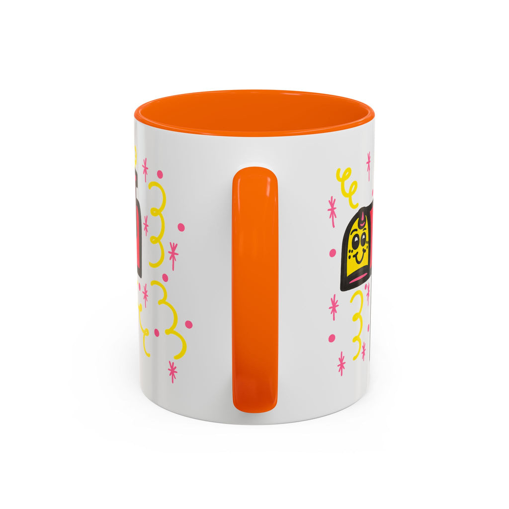 Hand-Drawn Cute Smiling Mailbox Mug | Accent Coffee Mug