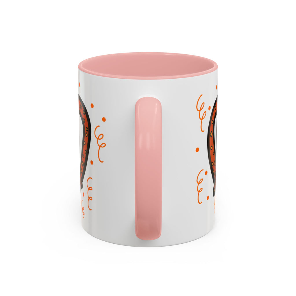 Hand-Drawn Orange Pattern Pretzel mug | Accent Coffee Mug 11oz 15oz