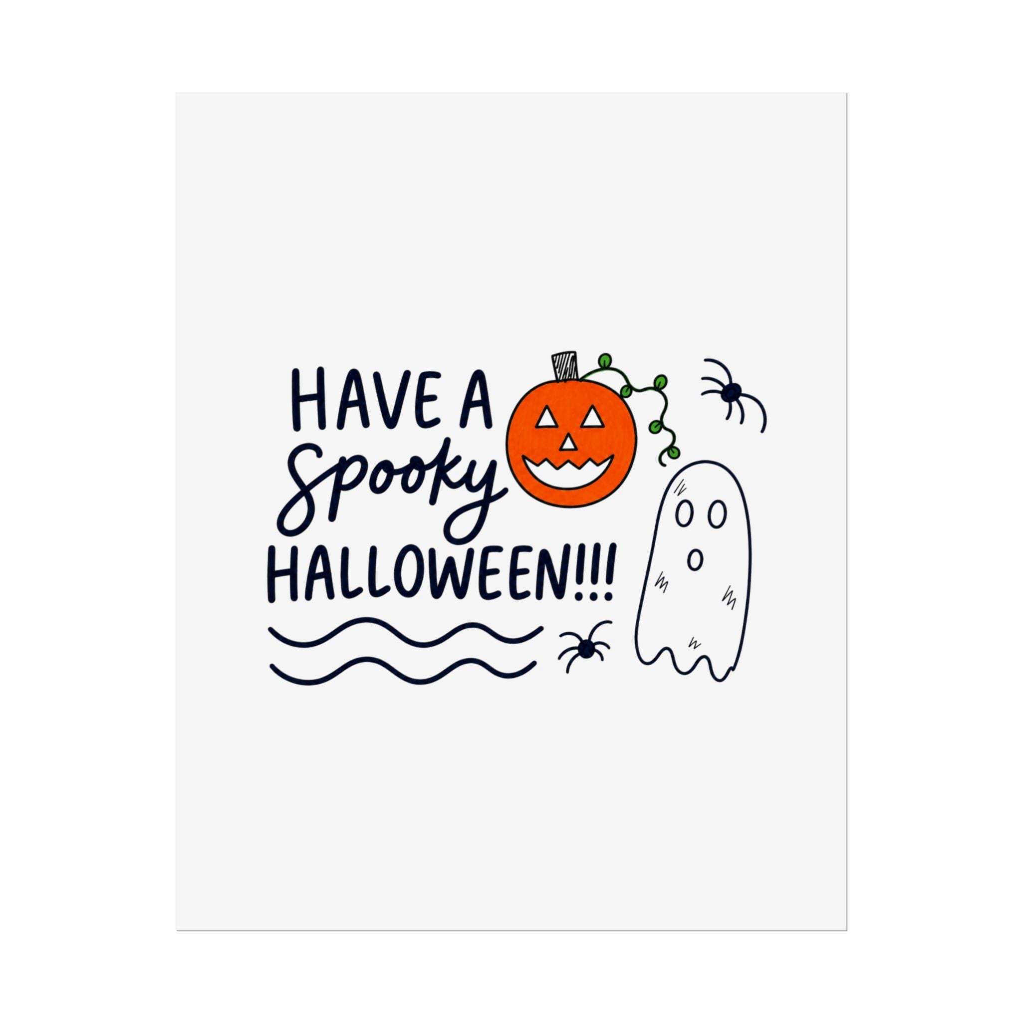 Hand-Drawn Have a Spooky Halloween Poster | Rolled Halloween Wall Art