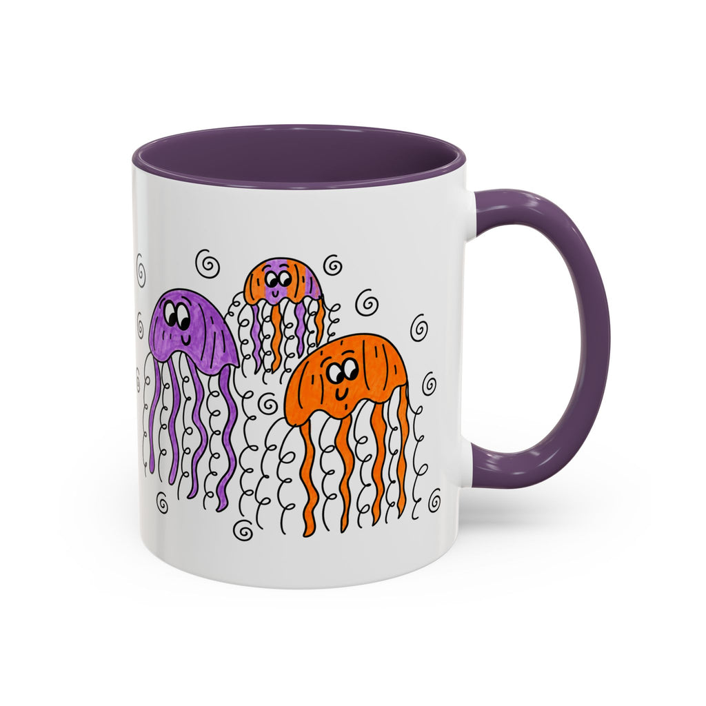 Hand-Drawn Cute Jellyfish Pattern Mug | Accent Coffee Mug 11oz or 15oz