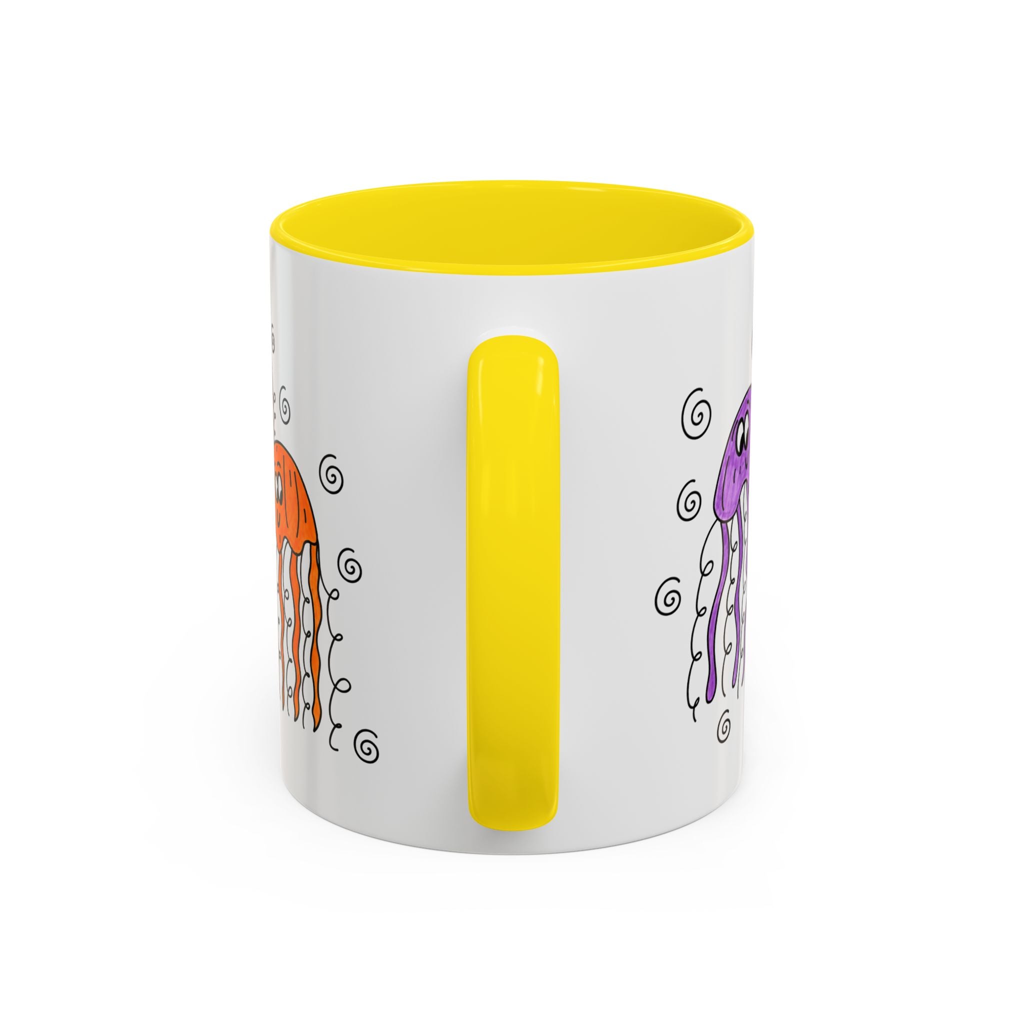 Hand-Drawn Cute Jellyfish Pattern Mug | Accent Coffee Mug 11oz or 15oz