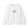 Hand-Drawn Smiling Whale Illustration Crewneck Sweatshirt | Cute Ocean Doodle